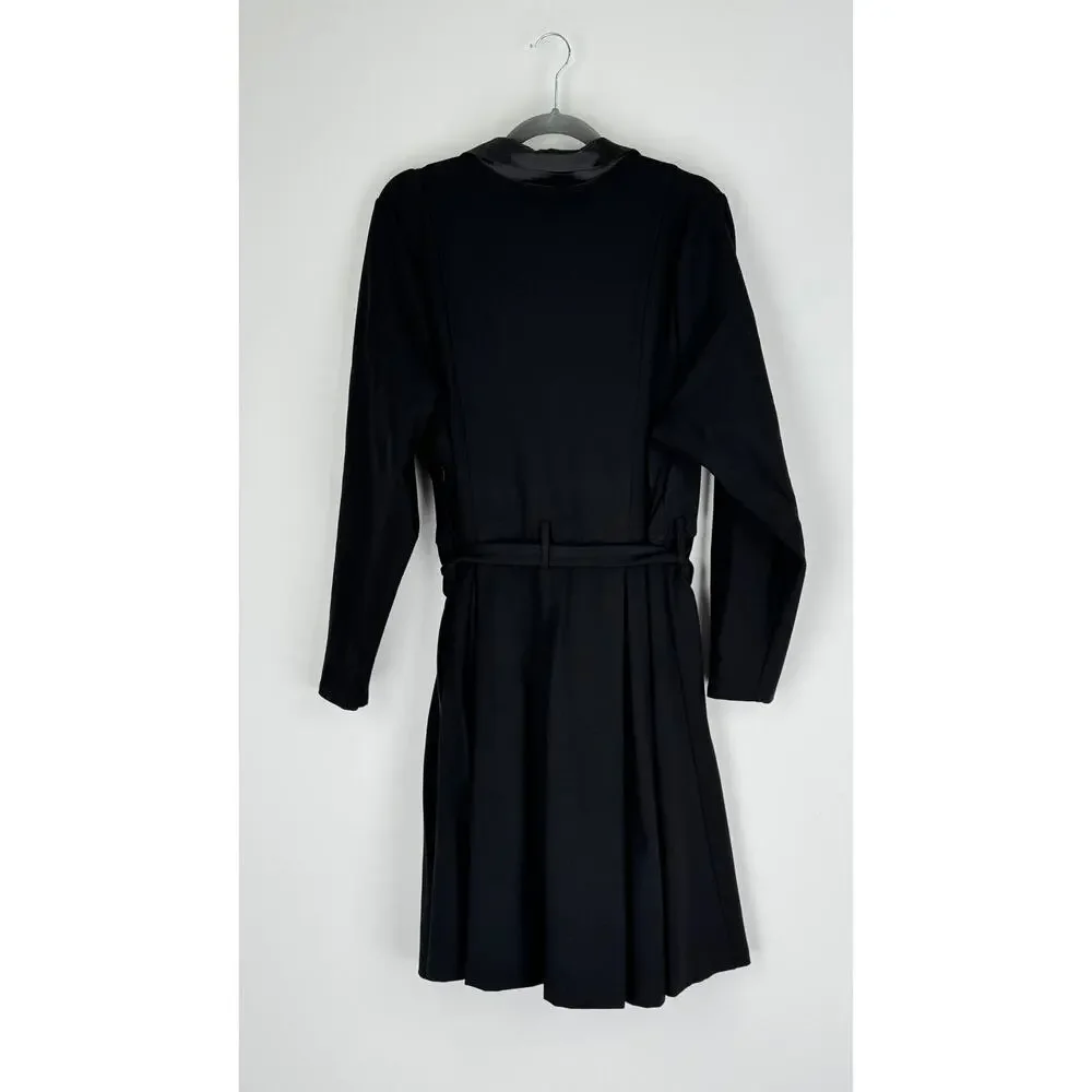 Torrid Womens Mini Tuxedo Dress Plus Size 20 Black Long Sleeve Short Tie Belt - Picture 11 of 13